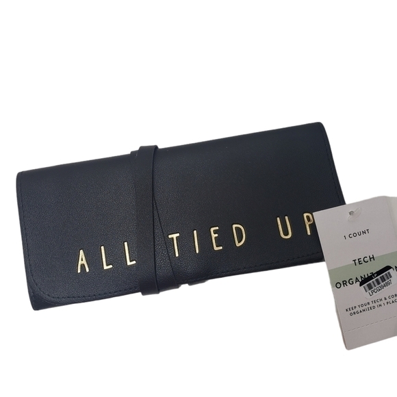 ☀ All Tied Up Black Tech Organizer Sz OS - Picture 2 of 6